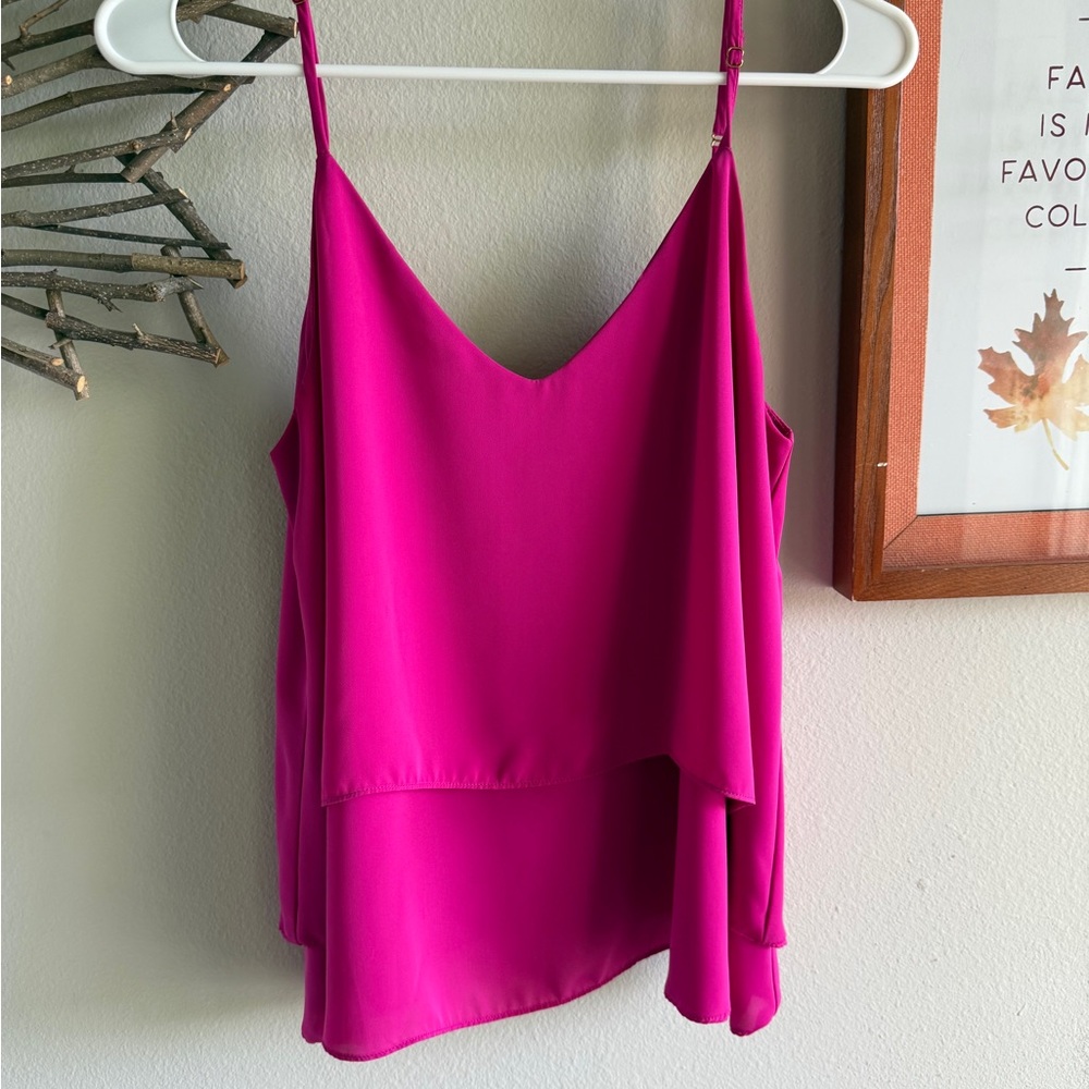 Amanda Uprichard Fuchsia Layered Camisole